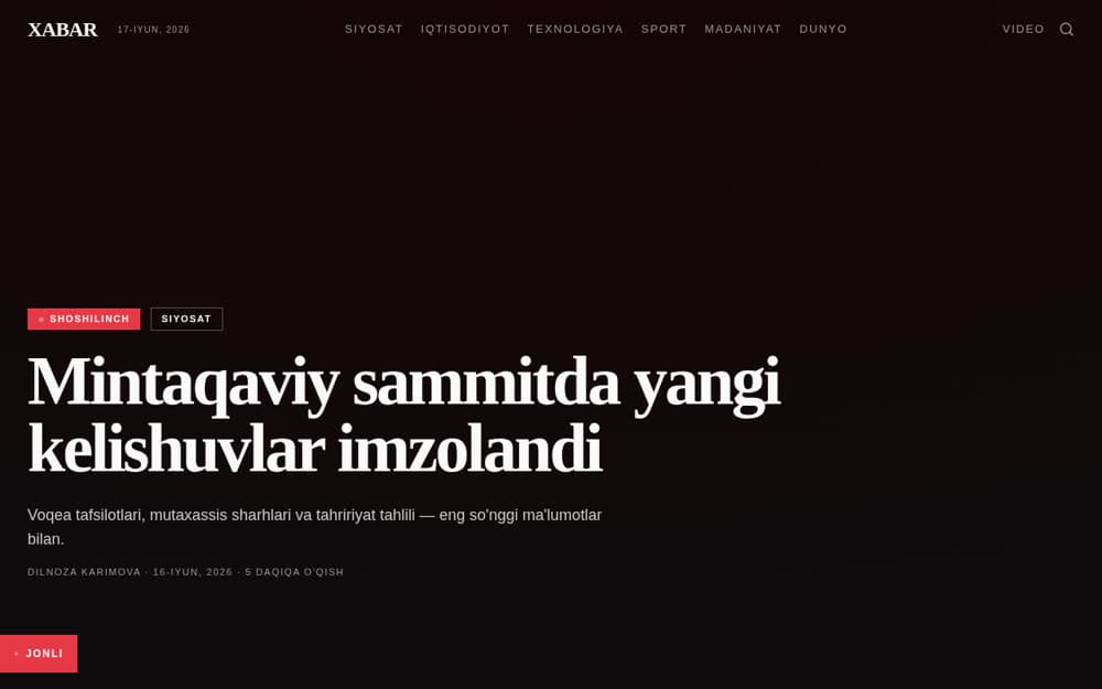 News / Blog Website
